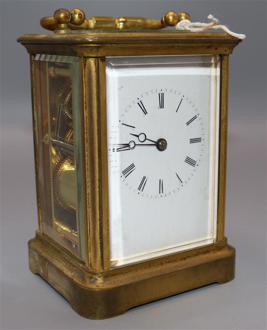 Gilt-brass carriage clock